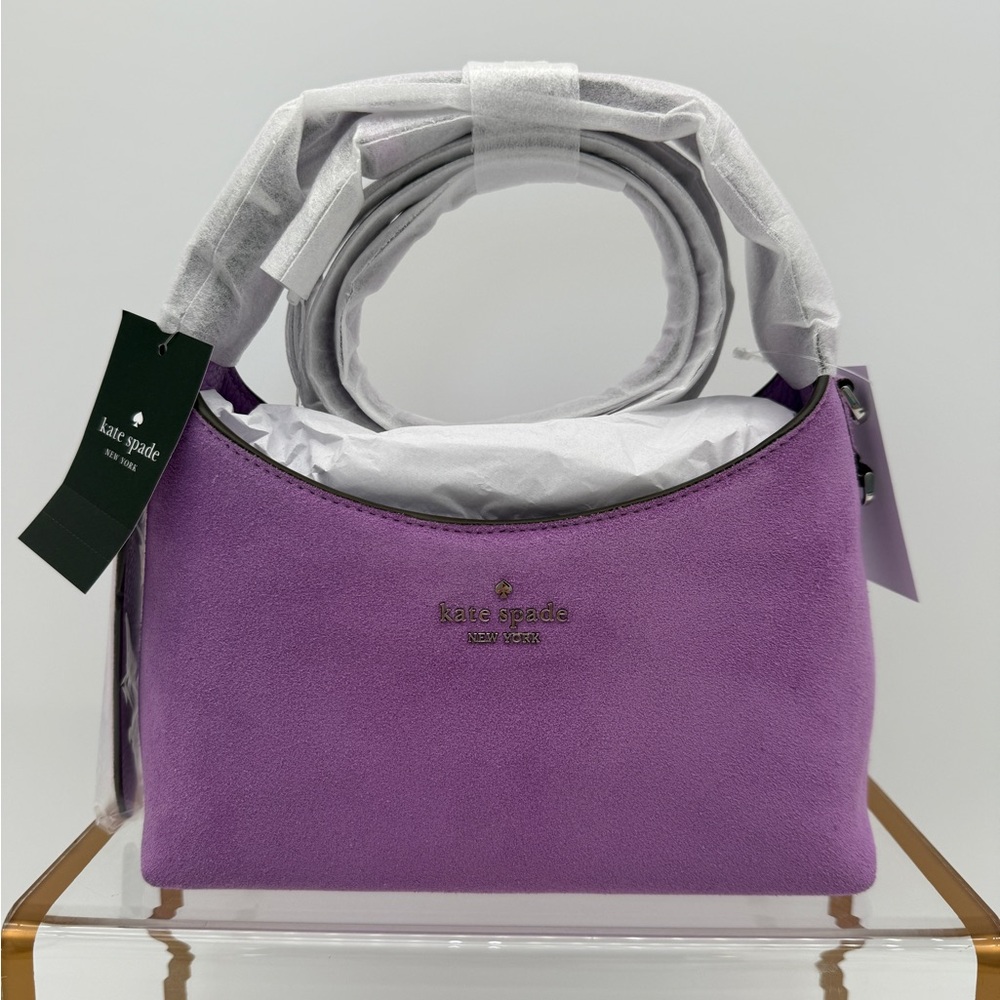 Kate Spade 454 Suede Mini Crossbody Wisteria Purple